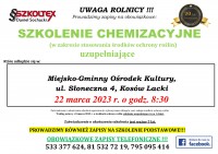 Szkolenie chemizacyjne dla rolników SZKOLTEX 2023