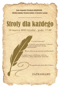 Spotkanie poetyckie "Strofy dla każdego"