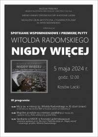Spotkanie wspomnieniowe i promocja płyty Witolda Radomskiego