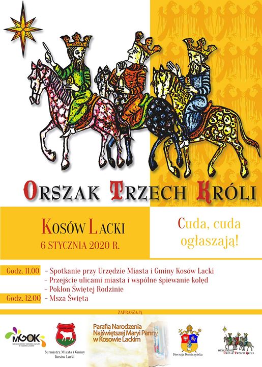 Plakat - Orszak Trzech Króli 2020 w Kosowie Lackim