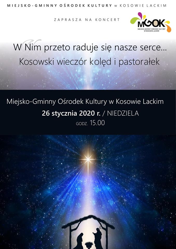 Plakat - Kosowski wieczór kolęd i pastorałek 2020