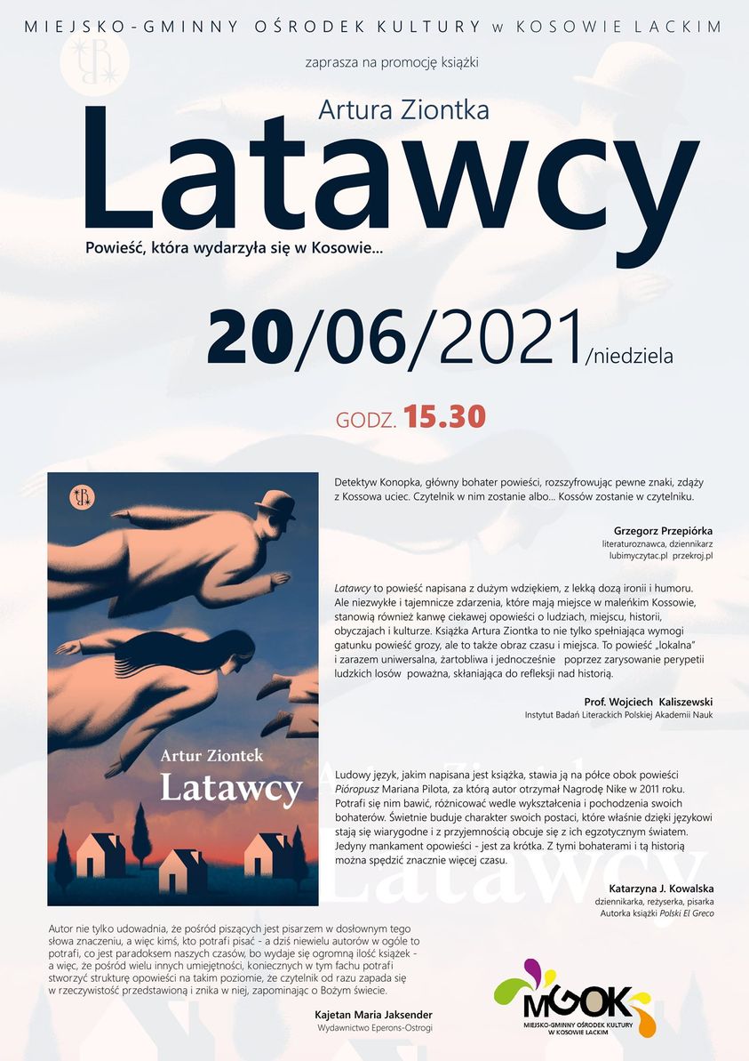 Plakat - Promocja ksiązki Latawcy