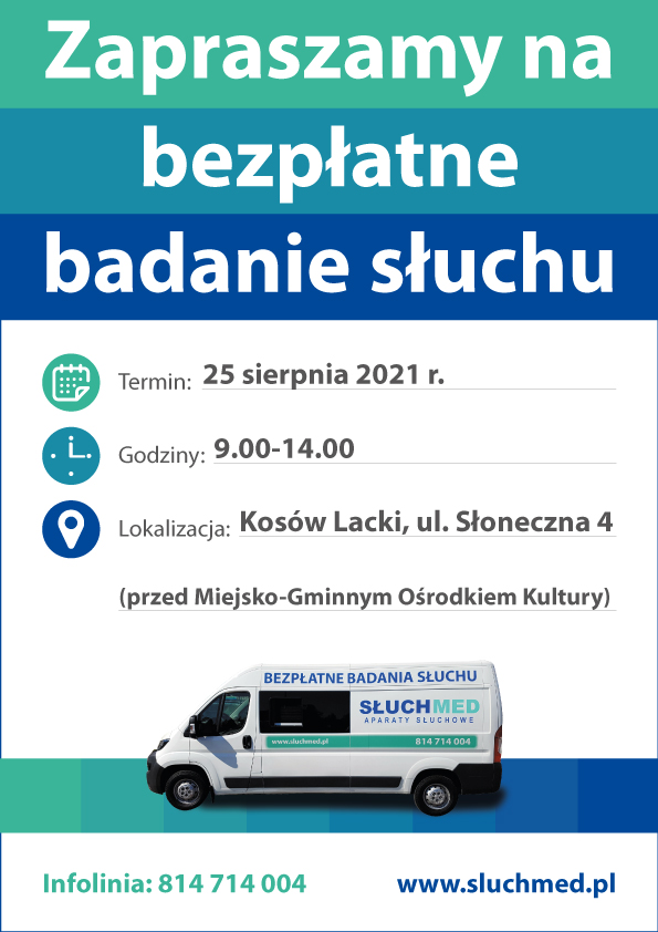 Kosow Lacki Sokolow Podlaski Sluchbus NOWY plakat A4 sierpien