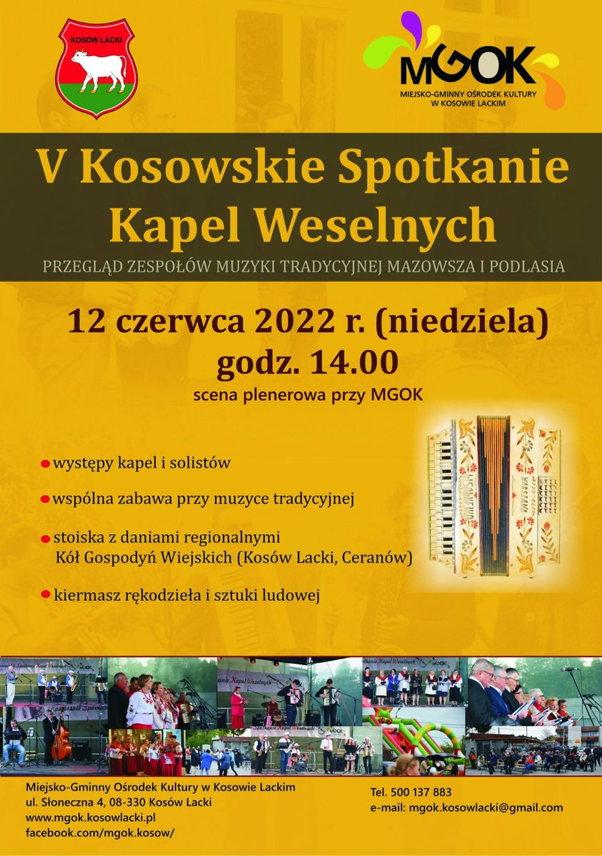 5 Kosowskie Spotkanie Kapel Weselnych - plakat