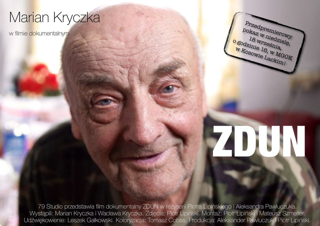 Przedpremierowy pokaz filmu dokumentalnego "ZDUN" - plakat