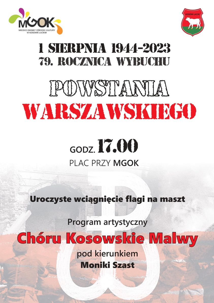 79 rocznica wybuchu powstania warszawskiego - plakat