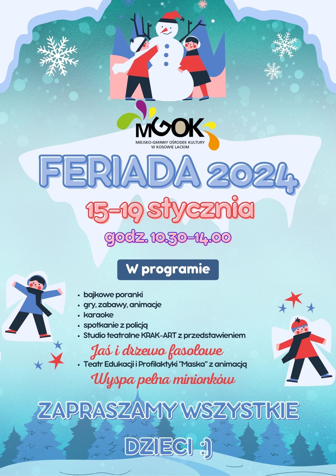 Feriada 2024 w MGOK - plakat