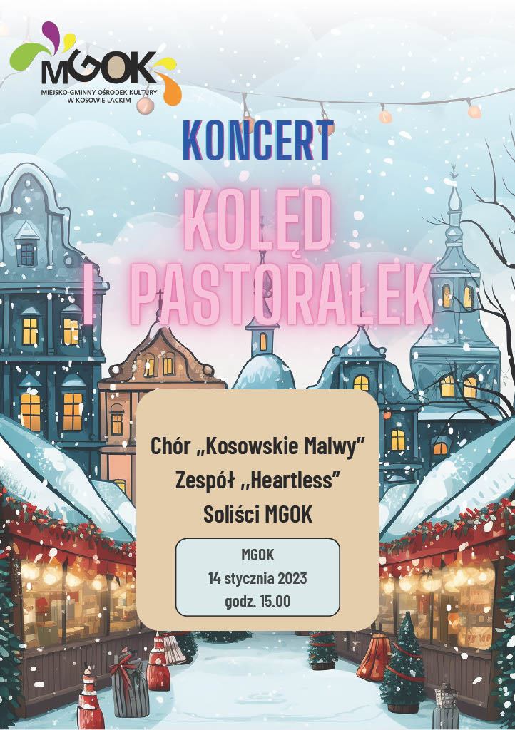 Koncert kolęd i pastorałek 2024 - plakat