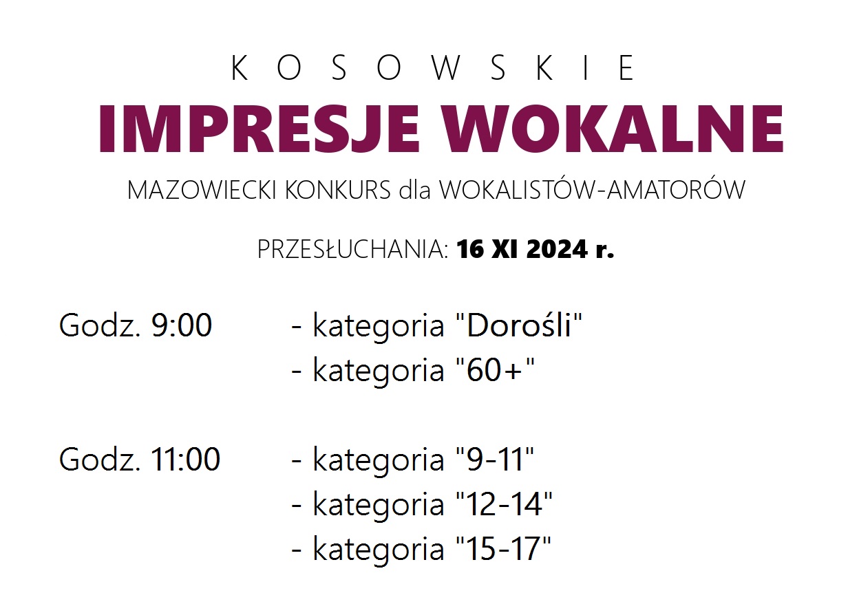 Kosowskie Impesje Wokalne 2024 przesluchanie