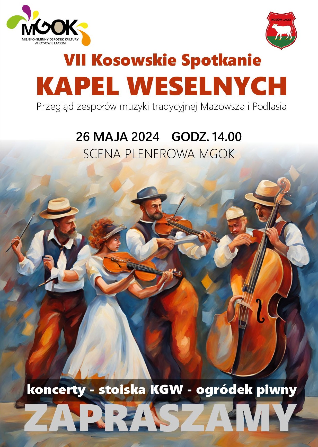 VII Kosowskie Spotkanie KAPEL WESELNYCH - plakat