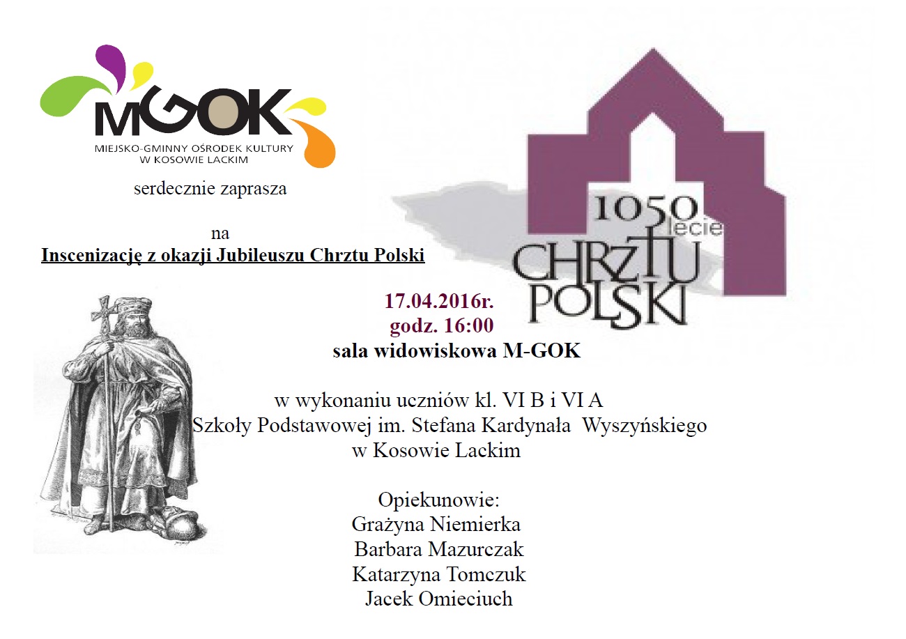 Plakat - 1050 rocznica Chrztu Polski