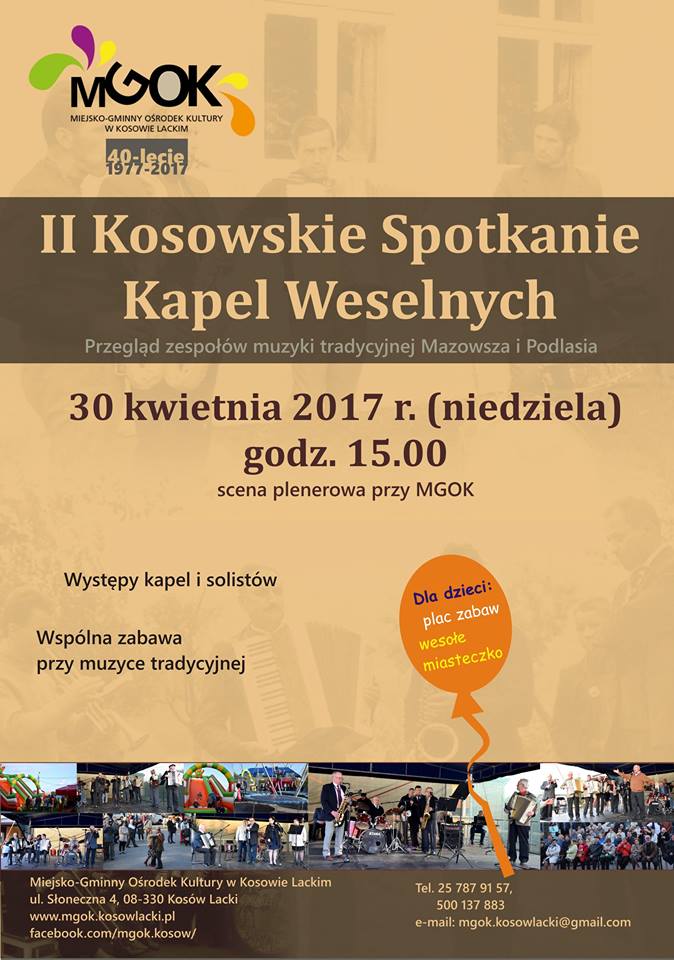 Plakat - 2 Kosowskie Spotkanie Kapel Weselnych