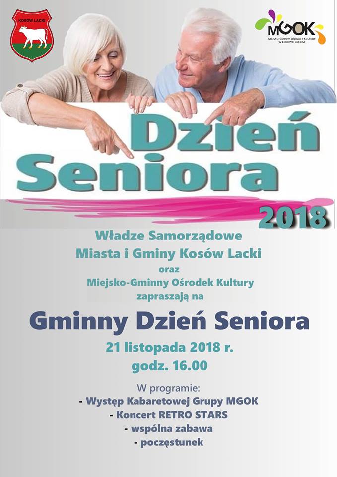 Plakat - Gminny Dzień Seniora 2018