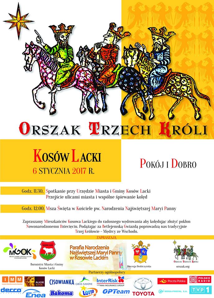 Plakat - Orszak Trzech Króli w Kosowie Lackim